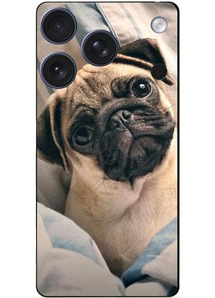 Силіконовий чохол бампер для iphone 17 pro max з малюнком фото мопс