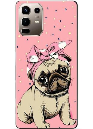 Силіконовий чохол бампер для infinix note 50 pro (x6855) з малюнком мопс