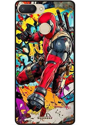Чехол силиконовый бампер для xiaomi redmi 6 с рисунком deadpool marvel дэдпул