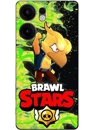 Силіконовий бампер чохол для oppo reno 13f з героєм бравл ворон фенікс brawl