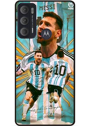 Силиконовый бампер чехол для motorola moto g60 с рисунком messi аргентина месси