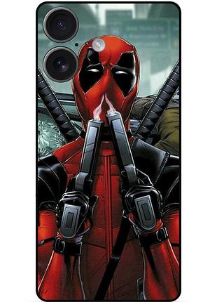 Чехол силиконовый бампер для iphone 17 с рисунком дэдпул deadpool