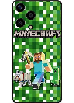 Силіконовий чохол бампер для huawei honor 200 lite стів minecraft кріпер майнкрафт