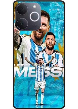 Силиконовый бампер чехол для realme note 70 с рисунком messi месси