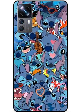 Силиконовый бампер чехол для xiaomi 12t с картинкой стич stitch