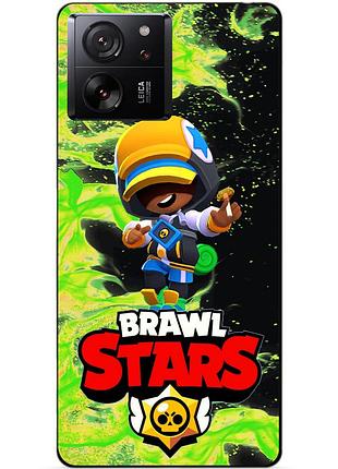 Силіконовий бампер чохол для xiaomi 13t з героєм бравл леон финалист brawl