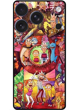 Силиконовый чехол бампер для iphone 17 pro max с картинкой rick and morty рик и морти
