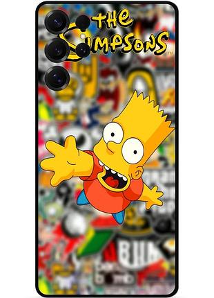 Чехол силиконовый бампер для samsung s25 ultra с рисунком симпсоны simpsons бард