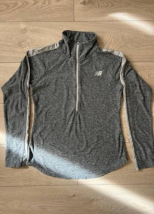Лонгслів new balance  1/2 zip wt03152