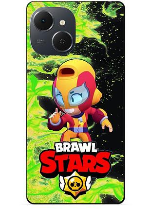 Силиконовый чехол бампер для tecno spark 40c с рисунком бравл макс