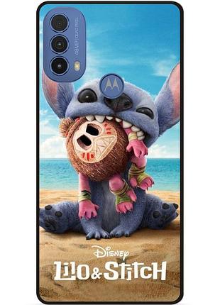 Силіконовий бампер чохол для motorola moto e40 стіч stitch