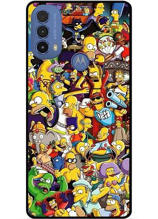 Силіконовий чохол бампер для motorola moto e40 з малюнком стикери гравіті фолз футурама маріо