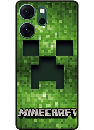 Силіконовий чохол бампер для oppo reno 14fs гра minecraft майнкрафт