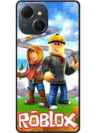 Силиконовый чехол бампер для tecno spark 40c с рисунком roblox роблокс 4