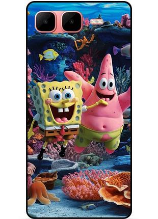 Силіконовий чохол бампер для infinix smart 10 plus з малюнком sponge bob губка боб