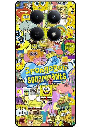 Силіконовий чохол бампер для xiaomi redmi note 15 4g з малюнком sponge bob губка боб