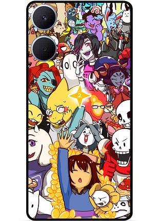 Силиконовый чехол бампер для oppo a5x с рисунком undertale андертейл