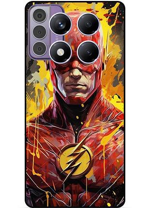 Чехол силиконовый бампер для tecno spark 30 pro с рисунком flash marvel человек молния