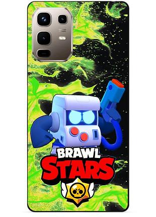 Силіконовий бампер чохол для infinix note 50 pro (x6855) з героєм бравл 8-біт brawl