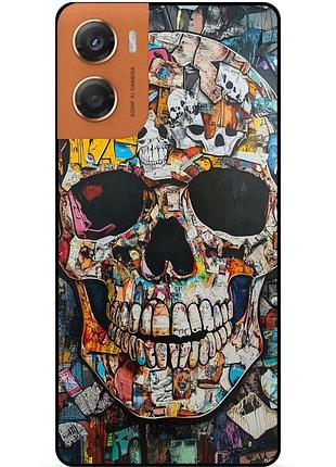 Силіконовий чохол бампер для motorola moto g06 з картинкою скелет череп