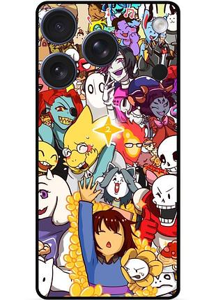 Силиконовый чехол бампер для iphone 17 pro max с рисунком undertale андертейл