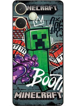 Силіконовий чохол бампер для oppo a5 pro з малюнком майнкрафт minecraft