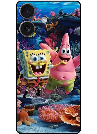 Силиконовый бампер чехол для huawei honor 400 с рисунком sponge bob губка боб