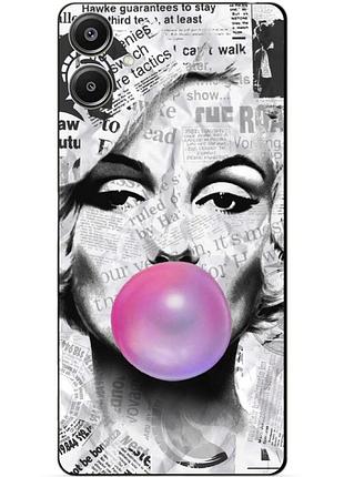 Чехол силиконовый бампер для samsung a07 с рисунком мэрилин монро marilyn monroe