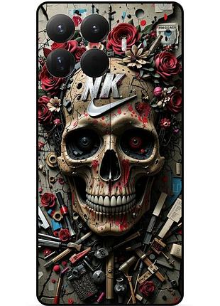 Чехол силиконовый бампер для xiaomi 15t pro с рисунком череп скелет