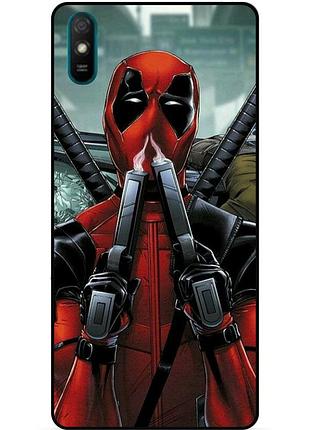 Силиконовый бампер чехол для huawei y5 2019 с рисунком deadpool дэдпул