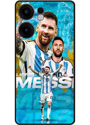 Силіконовий чохол бампер для oppo reno 13f з малюнком messi мессі