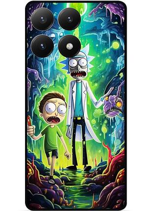 Силіконовий чохол бампер для motorola moto g86 power з малюнком рік і морті rick and morty