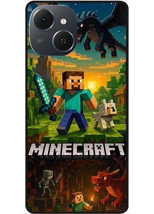 Силіконовий чохол бампер для tecno spark 40c з малюнком майнкрафт minecraft 4