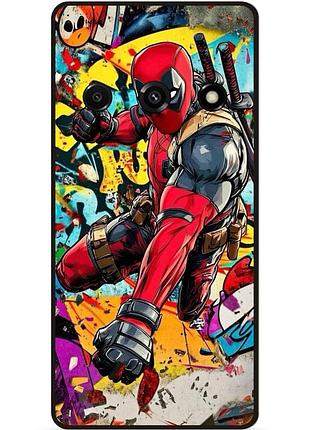 Чехол силиконовый бампер для samsung j3 j320 с рисунком deadpool marvel дэдпул