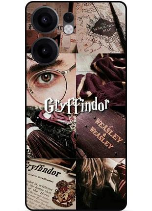 Чехол силиконовый бампер для oppo reno 13f с рисунком gryffindor гриффиндор гарри поттер harry potter