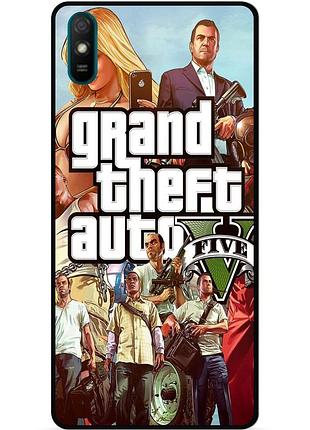 Чехол силиконовый бампер для huawei y5 2019 с рисунком гта gta
