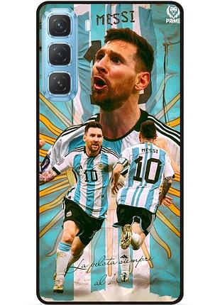 Силиконовый бампер чехол для infinix hot 60 pro plus (x6886) с рисунком messi аргентина месси