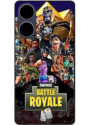 Силіконовий чохол бампер для oppo a17 з малюнком фортнайт fortnite