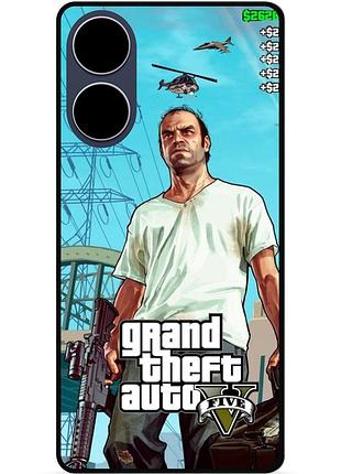 Силіконовий бампер чохол для oppo a17 з малюнком gta гта