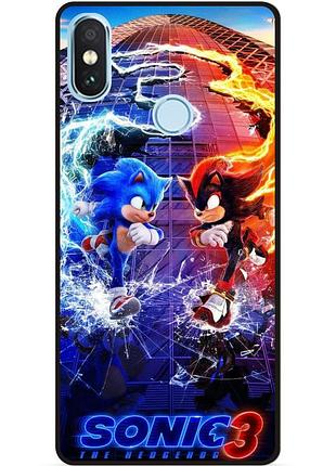 Силиконовый чехол бампер для xiaomi mi 8 с картинкой шэдоу sonik соник