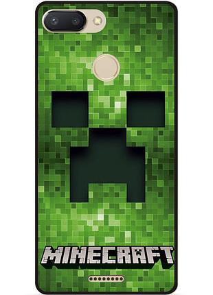 Силіконовий чохол бампер для xiaomi redmi 6 гра minecraft майнкрафт