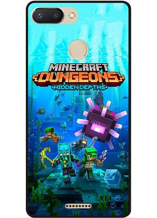 Силіконовий чохол бампер для xiaomi redmi 6 з малюнком майнкрафт minecraft