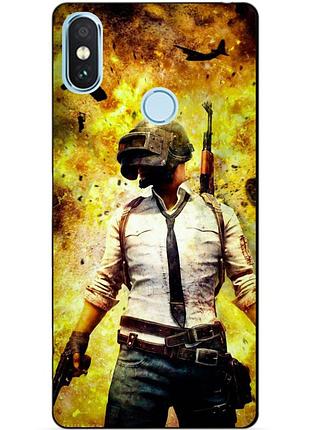 Силіконовий чохол бампер для xiaomi mi a2 з малюнком пабг pubg