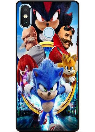 Чехол силиконовый бампер для xiaomi mi 8 с картинкой соник sonik