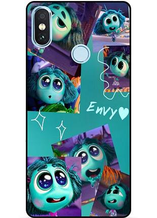 Чехол силиконовый бампер для xiaomi redmi note 6 pro с рисунком головоломка зависть