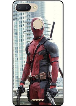 Силіконовий бампер чохол для xiaomi redmi 6 з малюнком deadpool дедпул