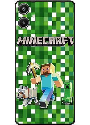 Силіконовий чохол бампер для samsung a05 стів minecraft кріпер майнкрафт