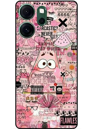 Силиконовый чехол для oppo reno 14fs с рисунком губка боб sponge bob