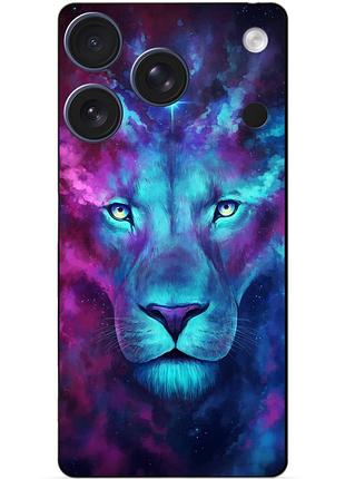 Чехол силиконовый бампер для iphone 17 pro с рисунком космический лев