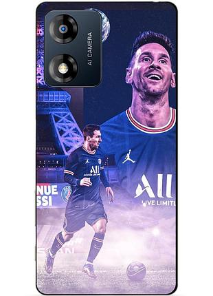 Силіконовий чохол бампер для motorola moto e13 з малюнком messi psg мессі